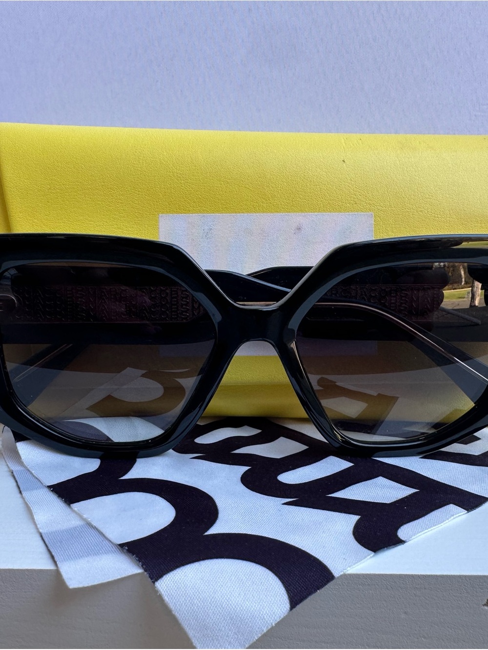 Marc Jacobs Black Oversized Cat-Eye Sunglasses